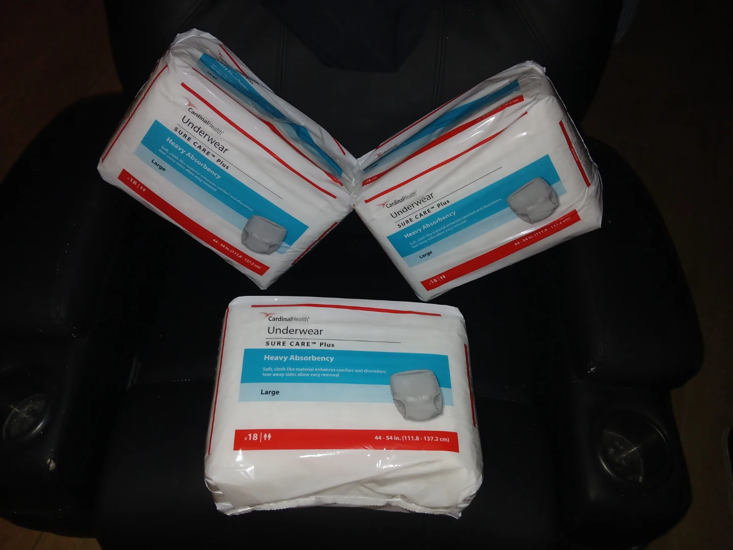 Heavy Absorbency Underwear - Large (3-Pack)