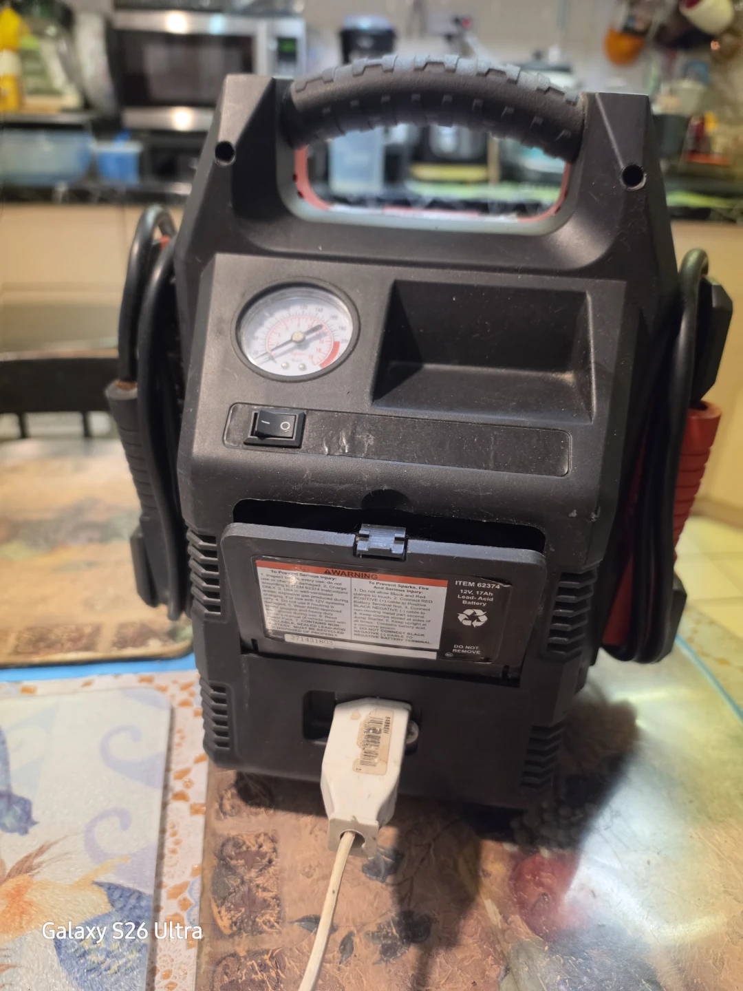 Centech 4 in 1 Portable Power Pack Air Compressor Jump Starter - photo 3