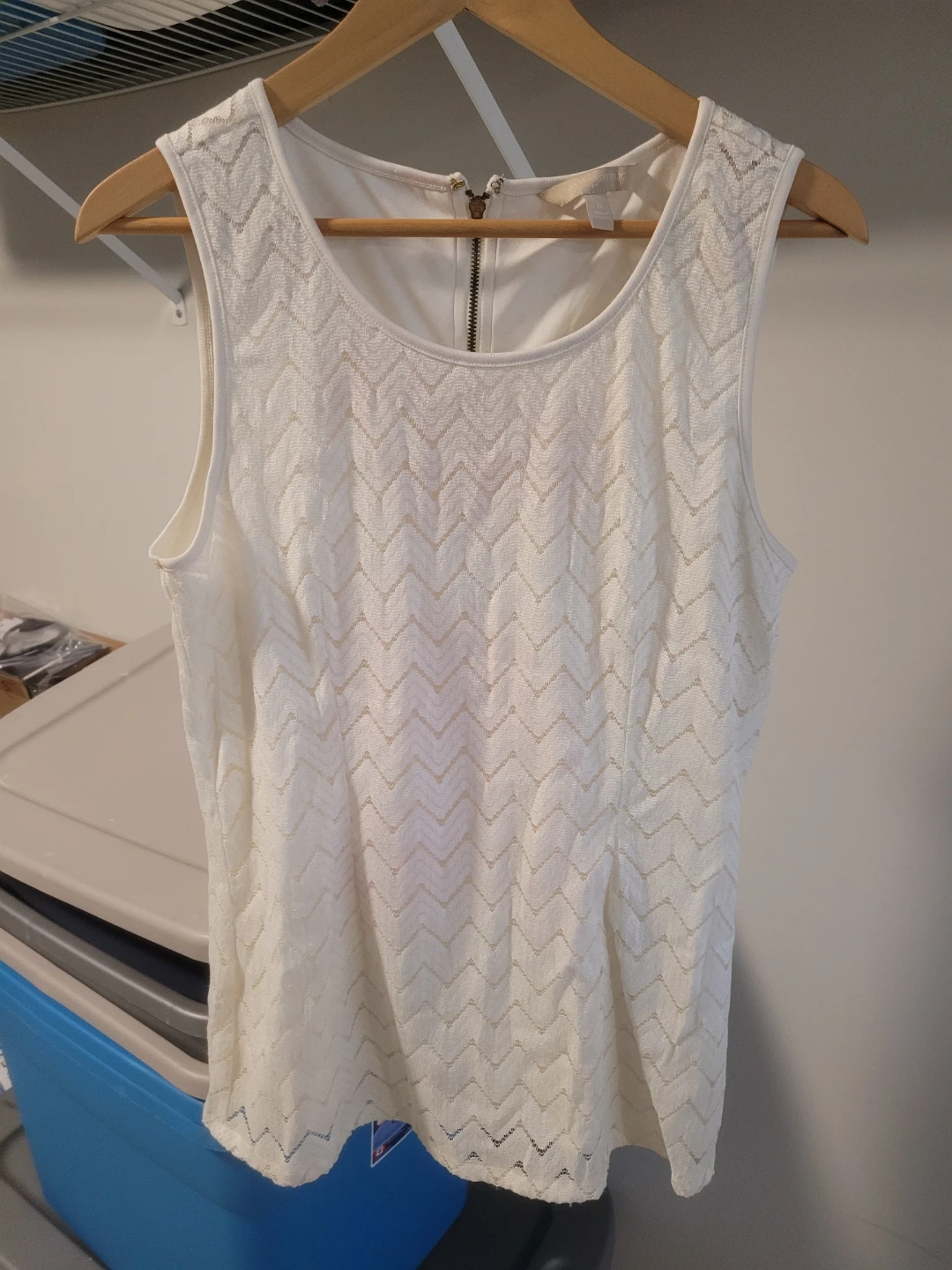 Banana Republic White Lace Tank Top - Size 12
