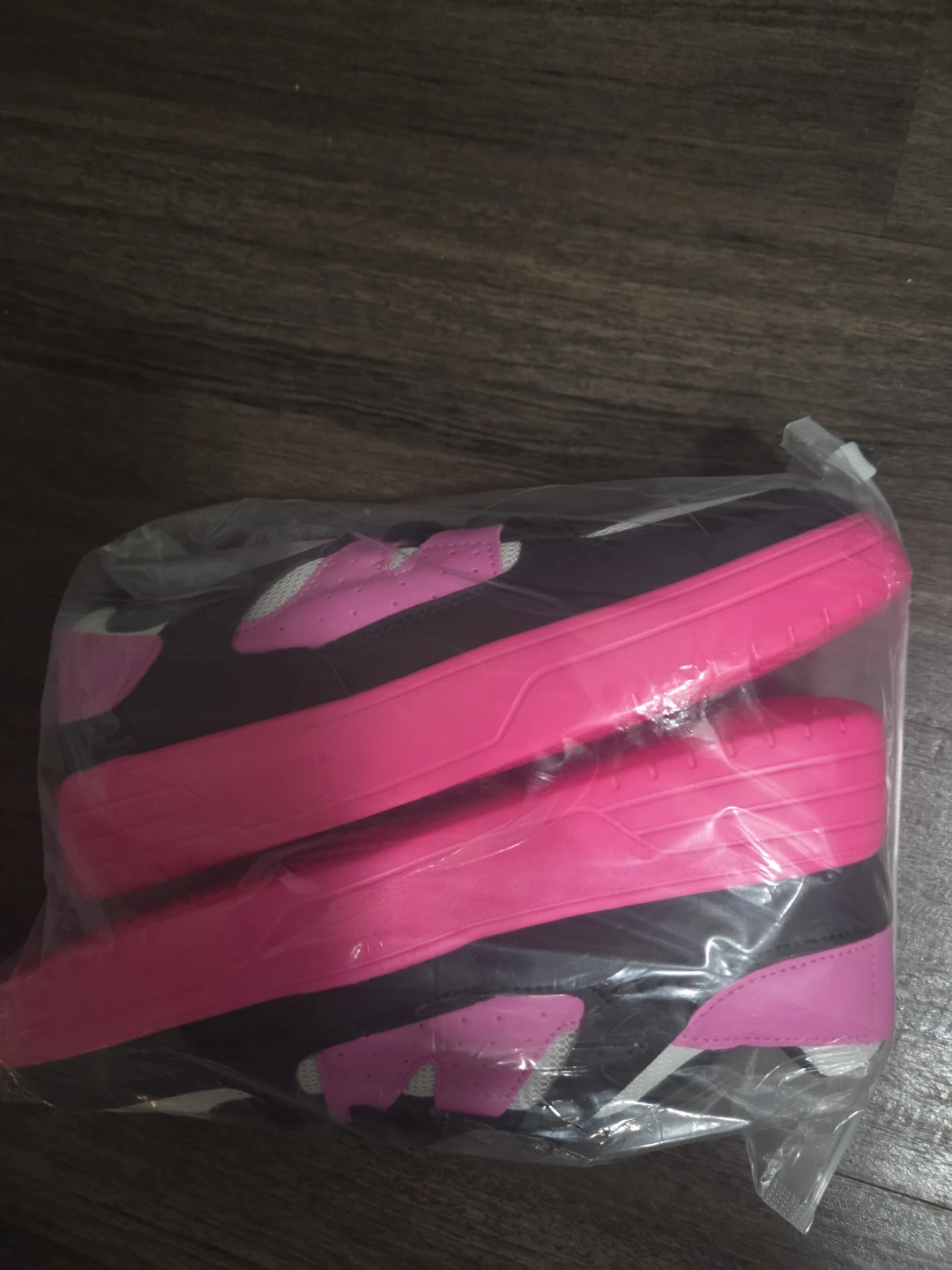 Pink and Black Sneakers