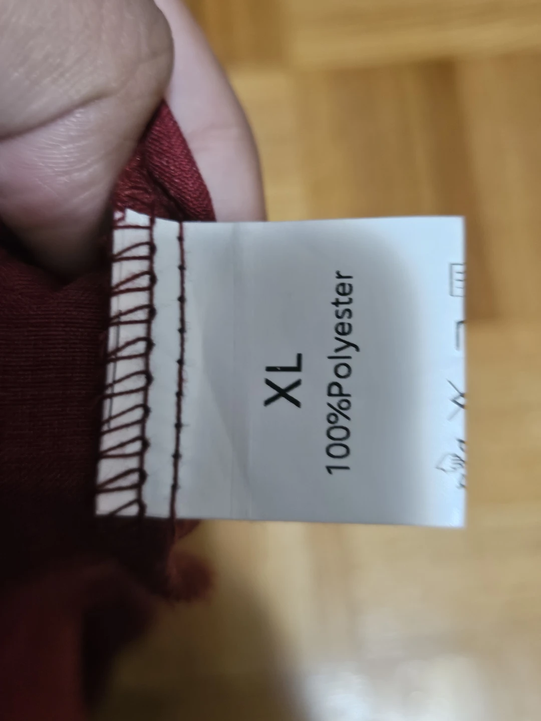 Maroon Polyester V-Neck Tie-Front Top - XL - photo 3