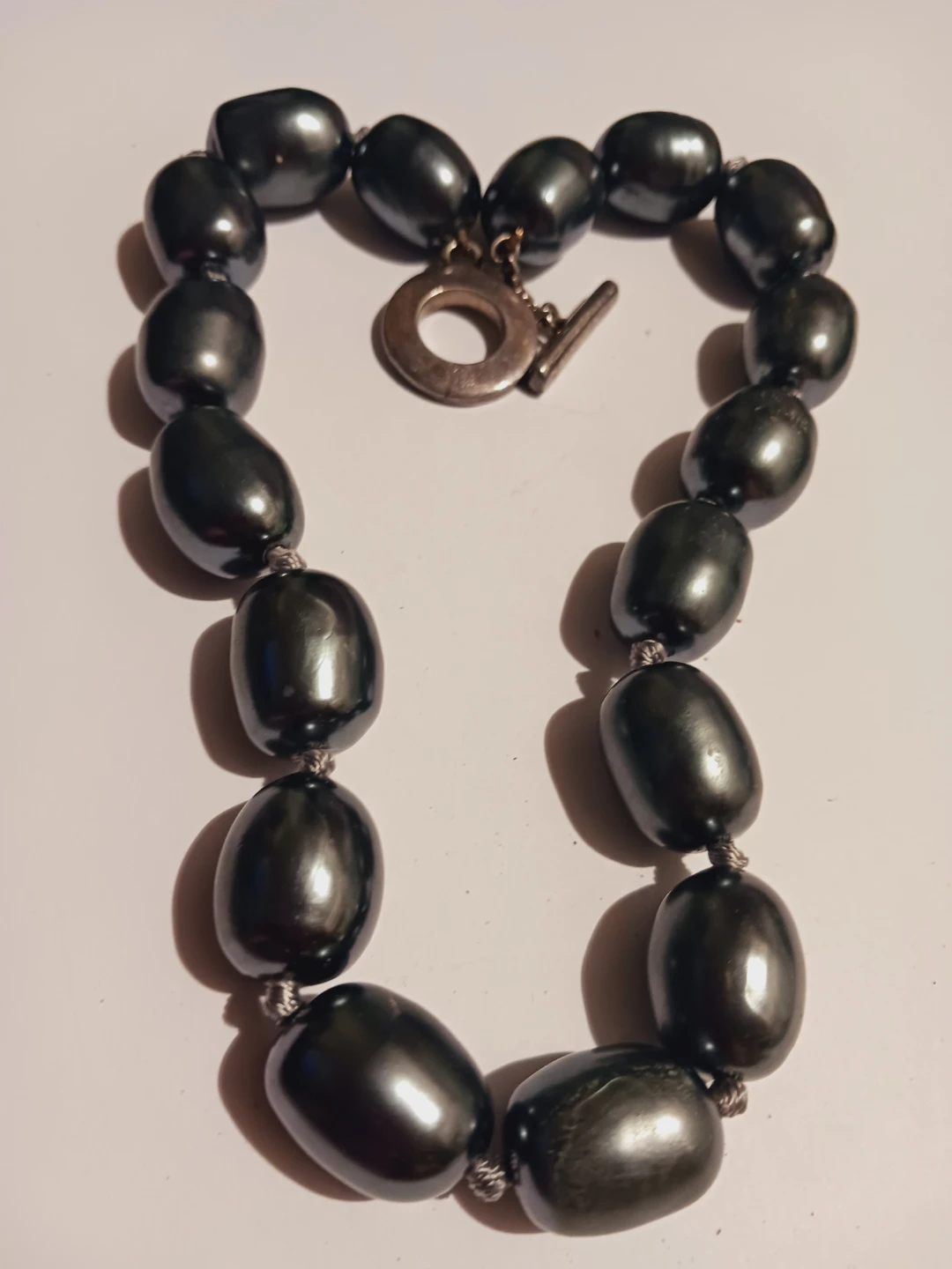Dark Gray Stone Beaded Necklace - photo 3