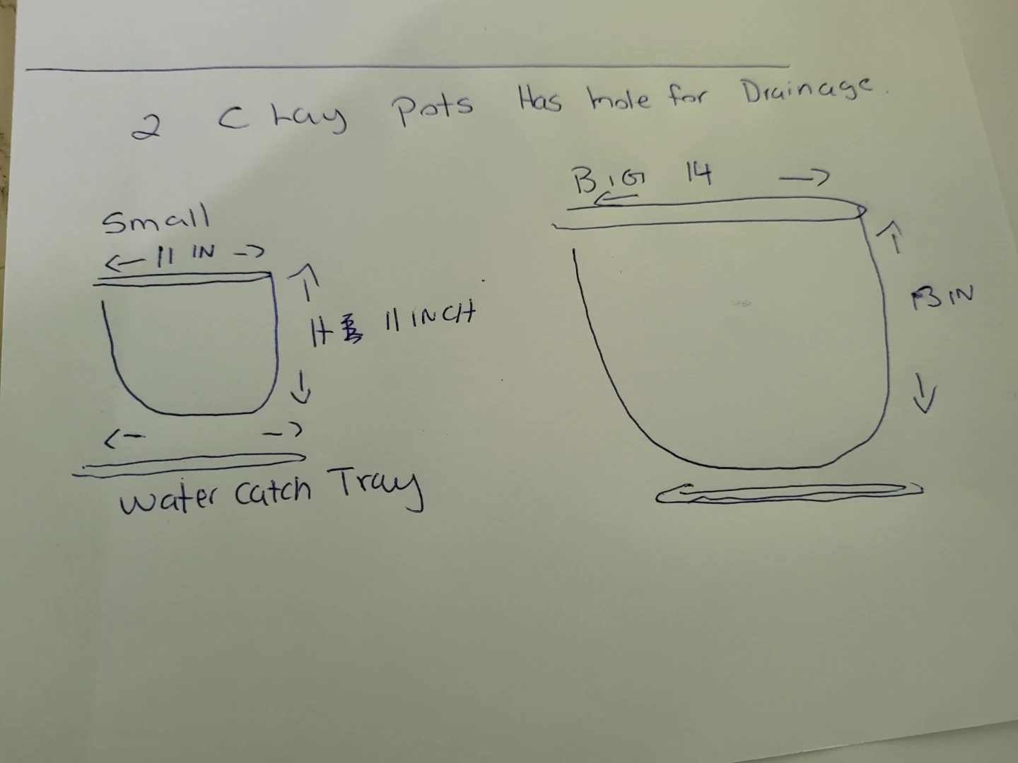2 Ceramic Planters with Drainage Holes