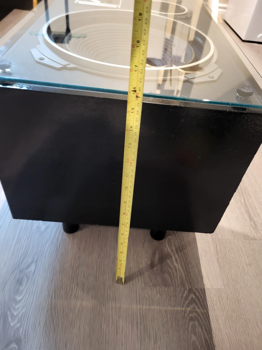 Medium Speaker Coffee Table with Glass Top - photo 5