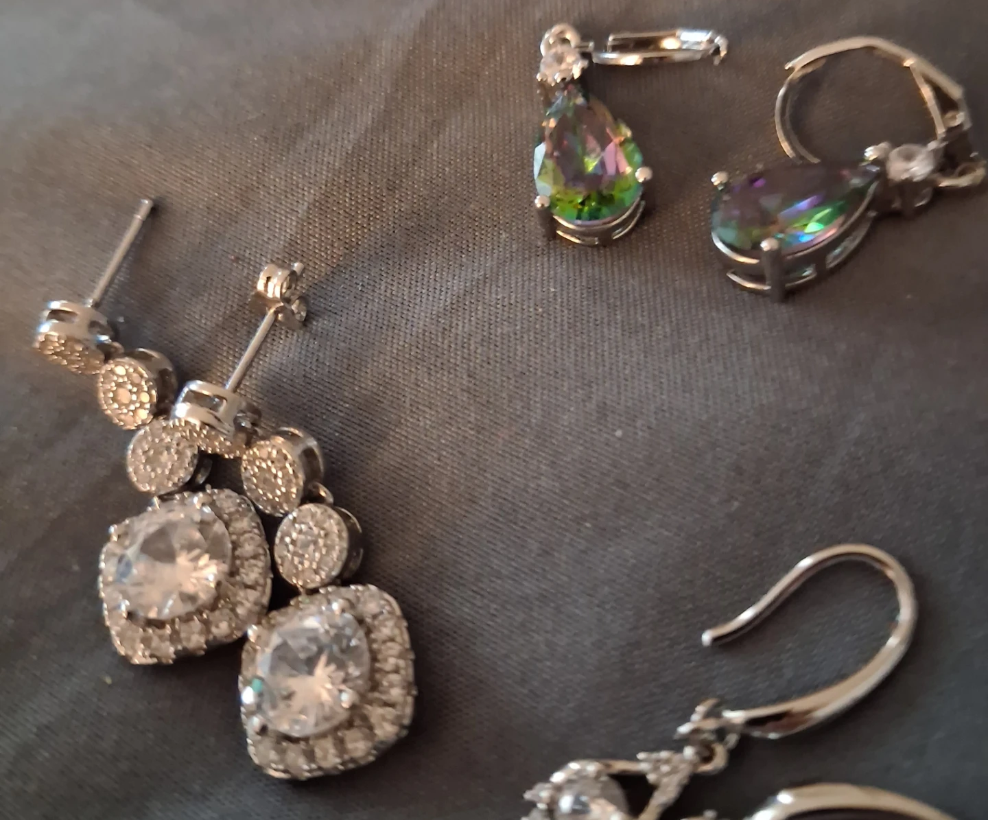 Dangle Earrings with Pear-Cut Stones - photo 2