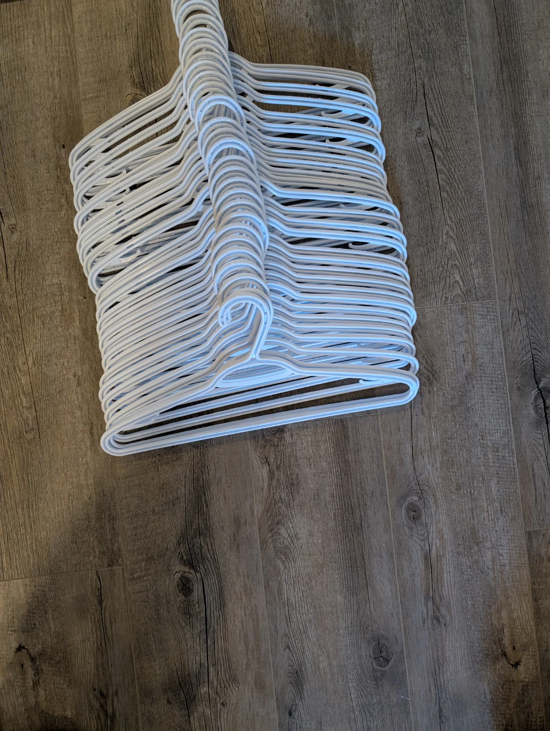 White Plastic Clothes Hangers (Set of 30)
