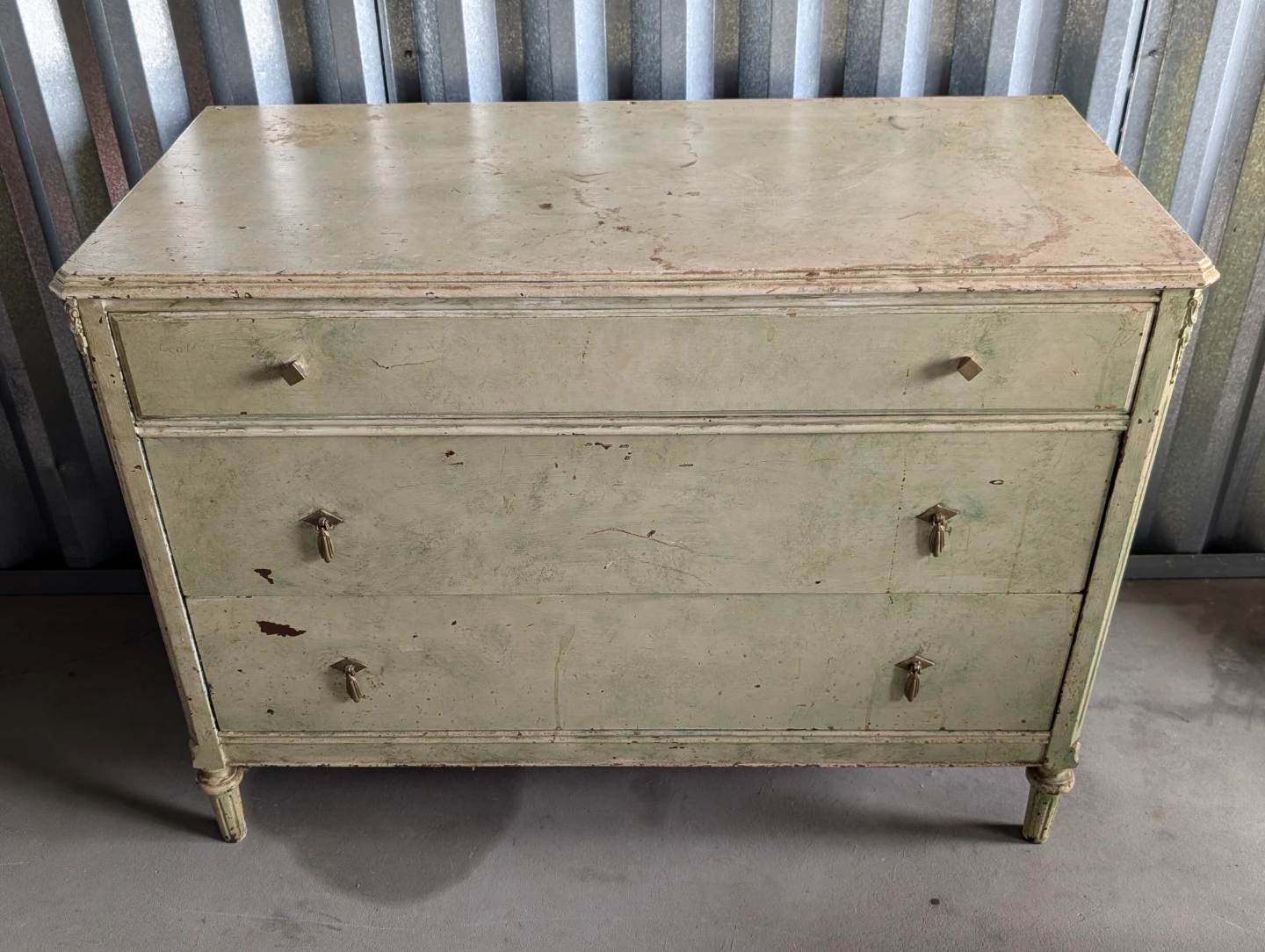 Vintage Light Green Dresser