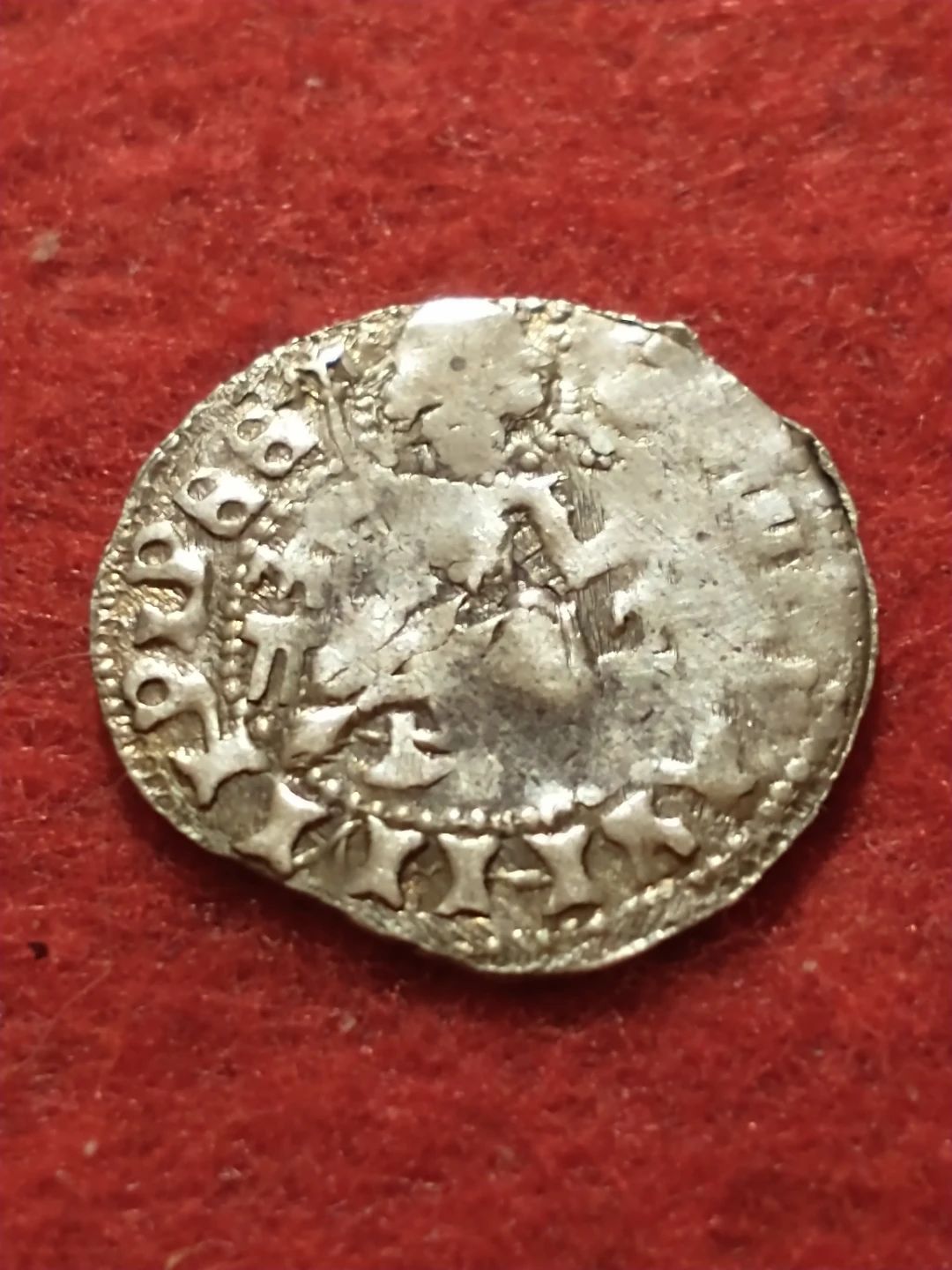Beautiful unattributed medieval European silver coin - photo 4