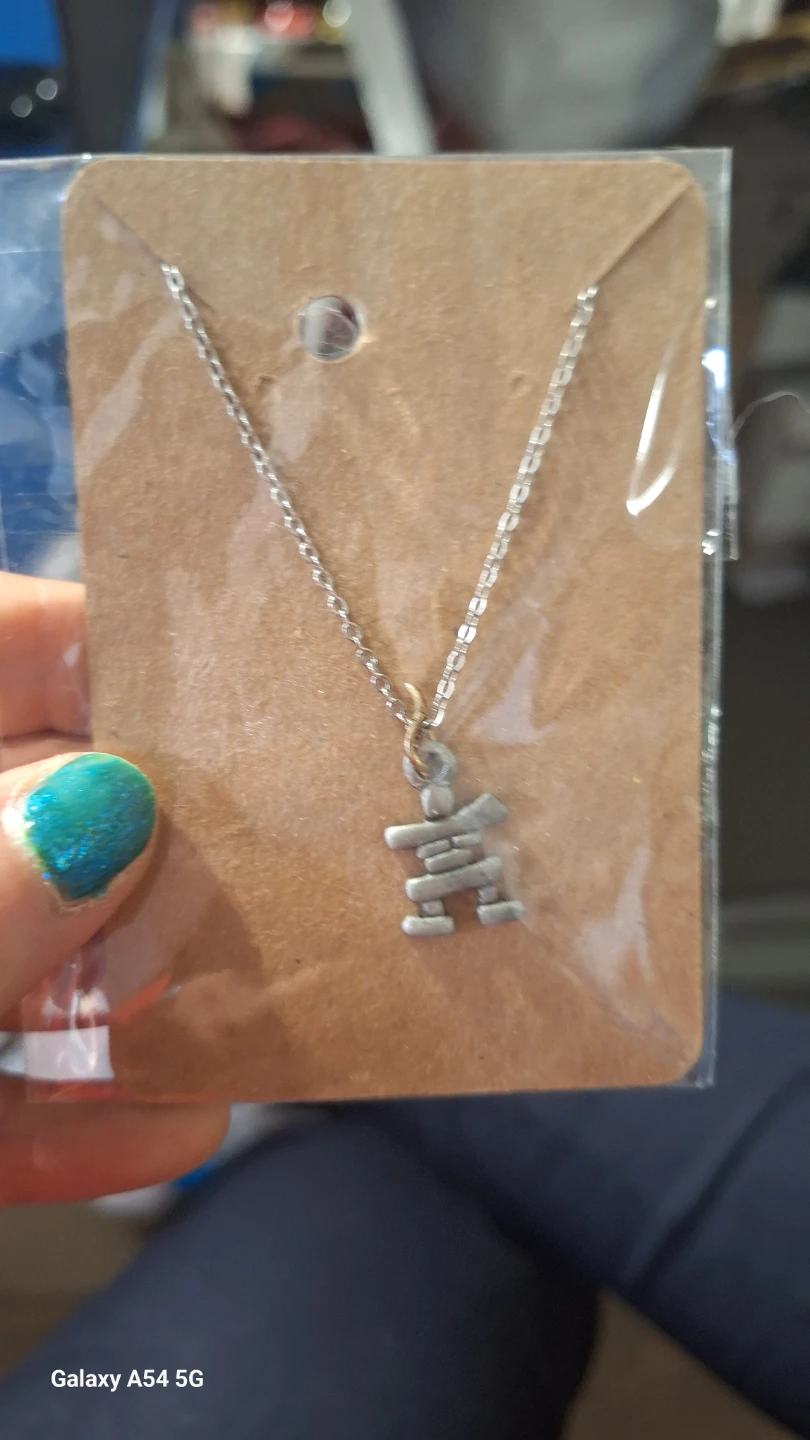 Silver Tone Inukshuk Pendant Necklace