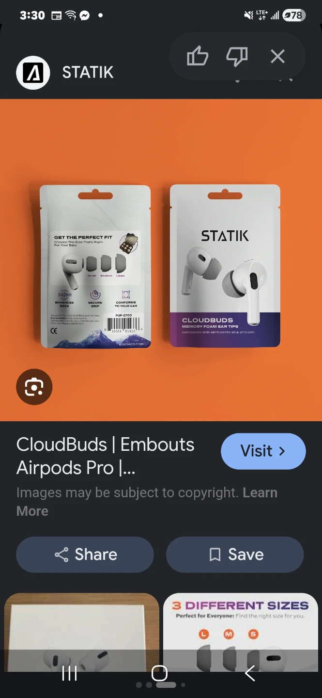 STATIK CloudBuds Memory Foam Ear Tips for Airpods Pro - photo 2