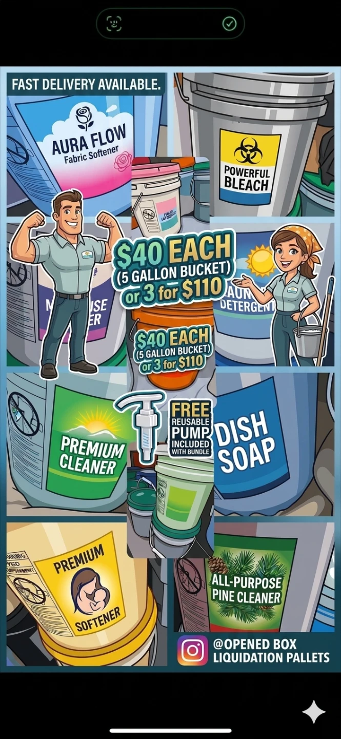 Aura Flow Fabric Softener and Premium Cleaner Bucket