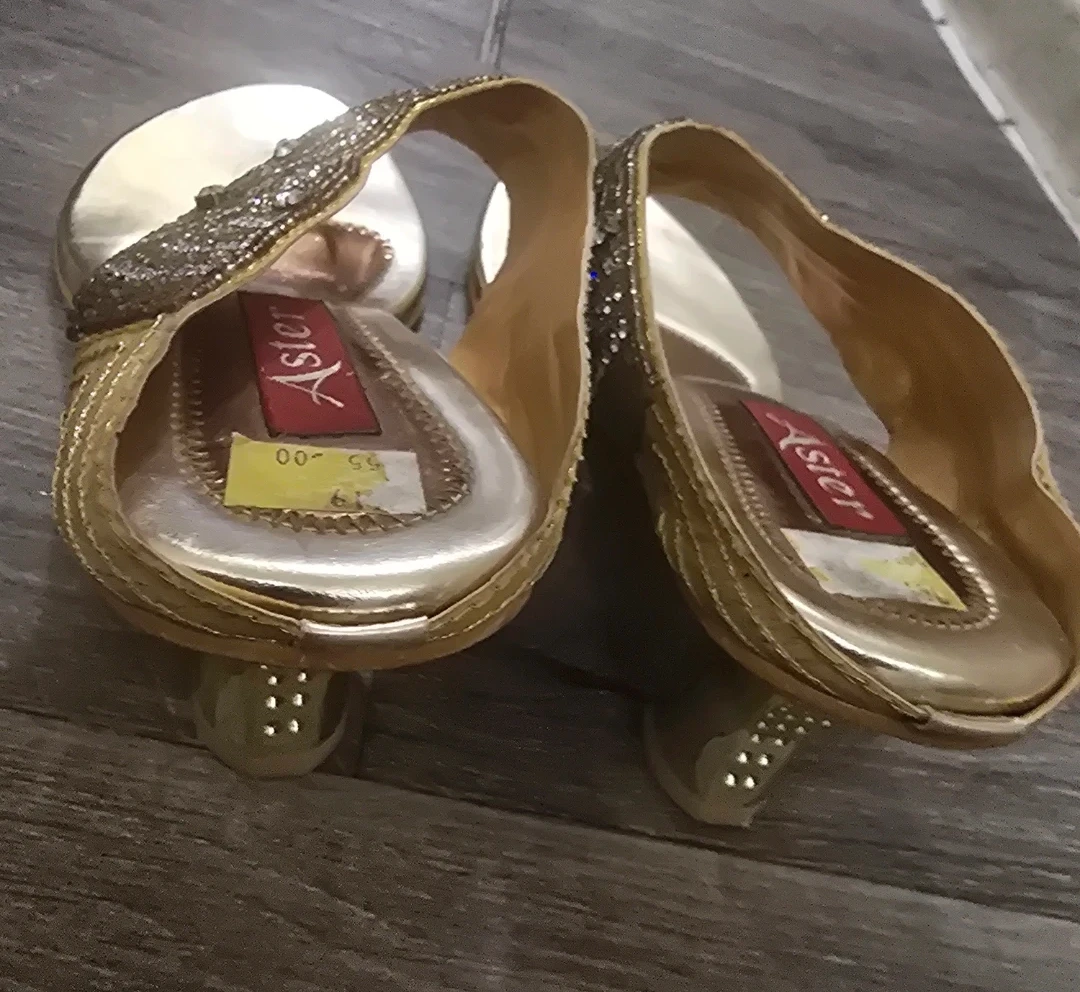 Aster Gold Embellished Heeled Sandals - photo 2