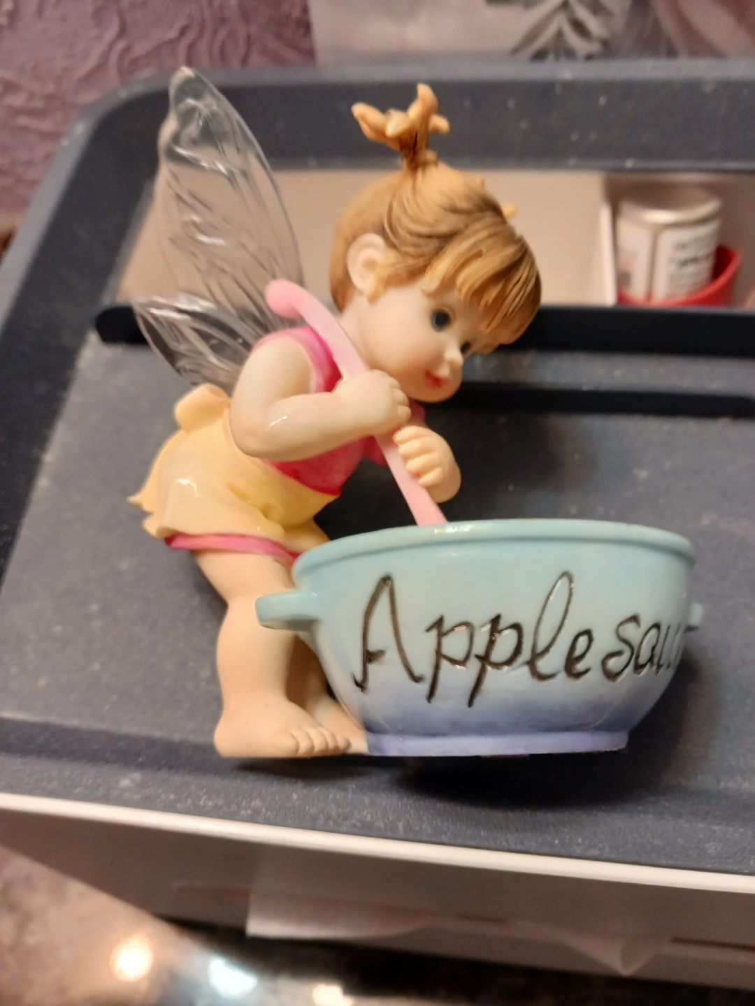 Fairy Figurine Making Applesauce