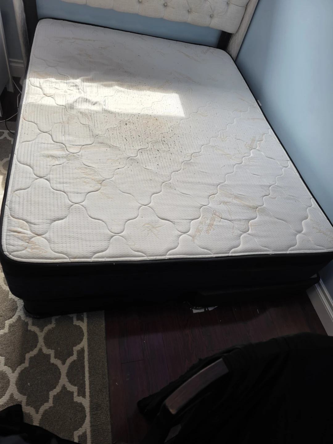 Grey Metal Bed Frame Box Spring - photo 2