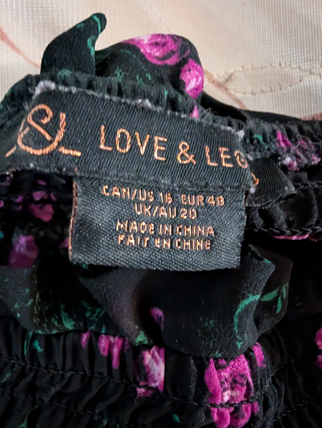 Love & Legacy Black Floral Off-Shoulder Blouse - Size 16 - photo 3