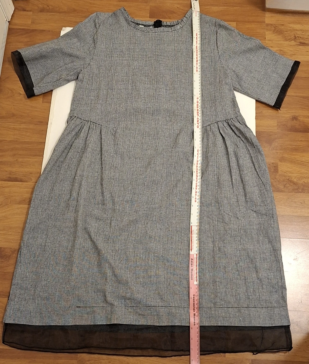 New Comfy Short Sleeve Houndstooth Dress - photo 2