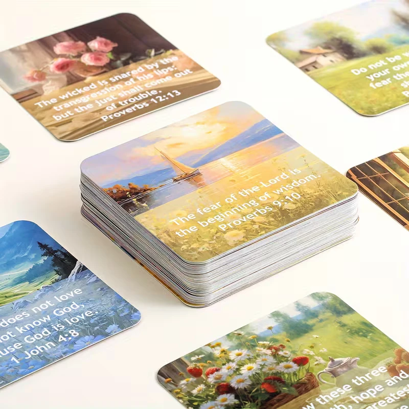 Inspirational Bible Coaster Cards - 50 Pcs - photo 3
