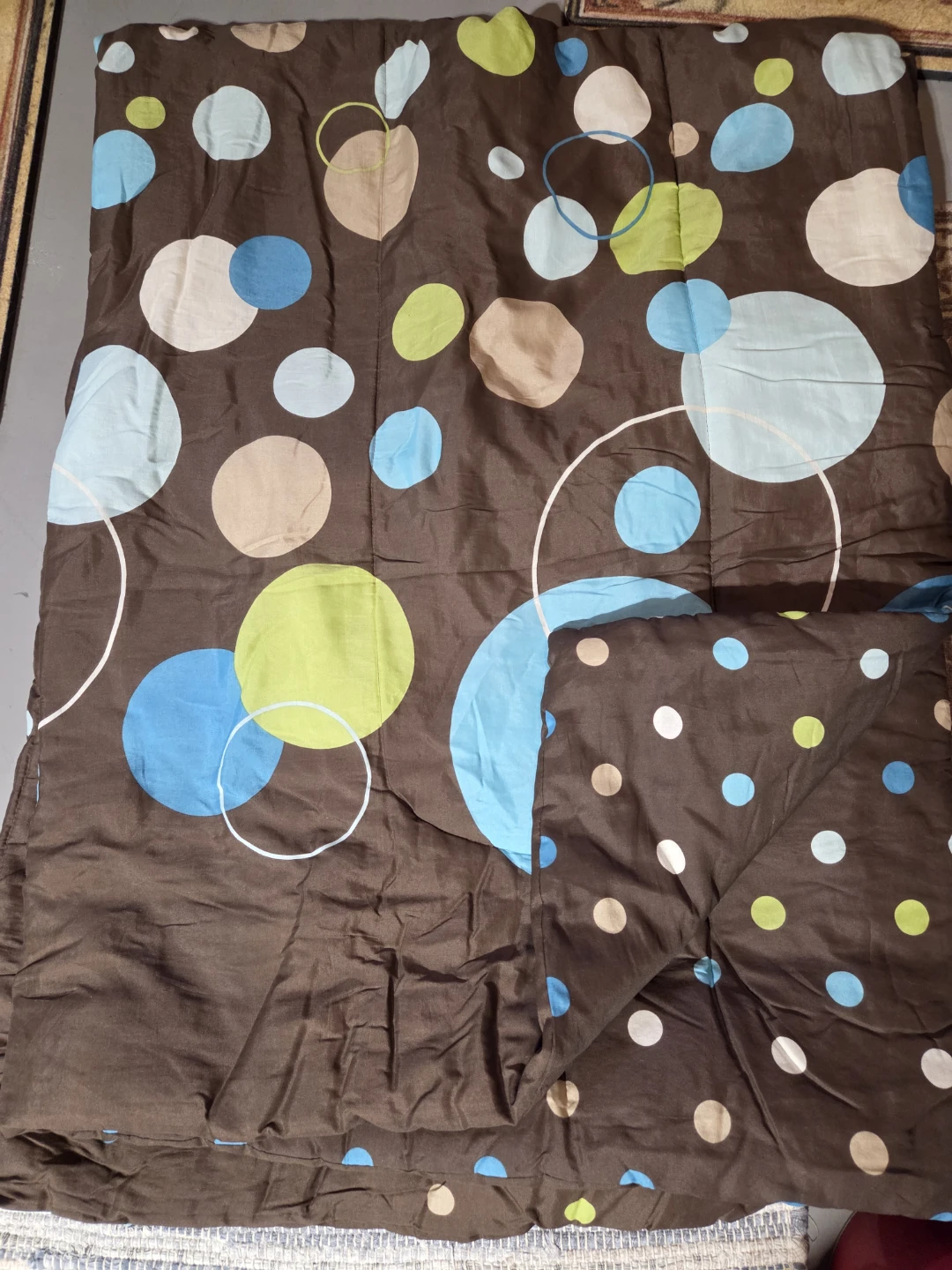 Brown Polka Dot twin comforter