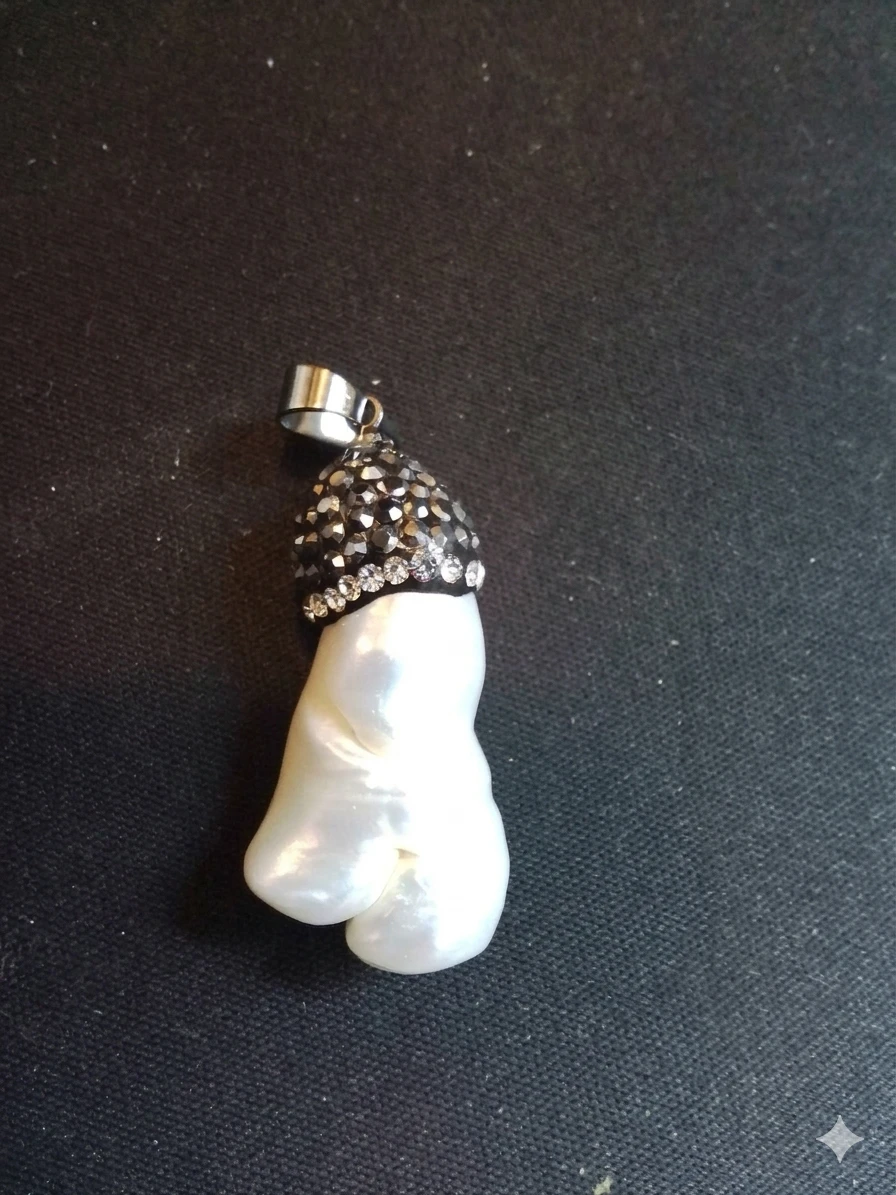 Baroque Pearl and Crystal Pendant - photo 2
