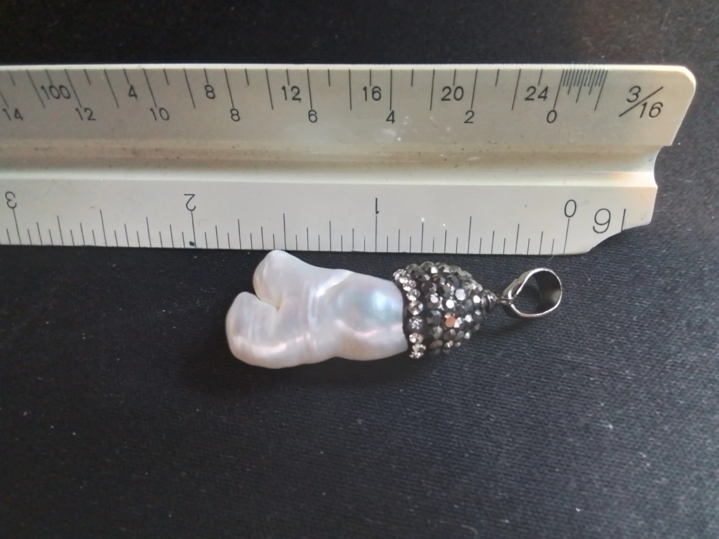 Baroque Pearl and Crystal Pendant - photo 4