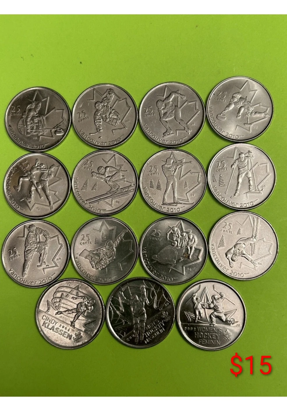 Collection of 2010 Vancouver Winter Olympics Quarters