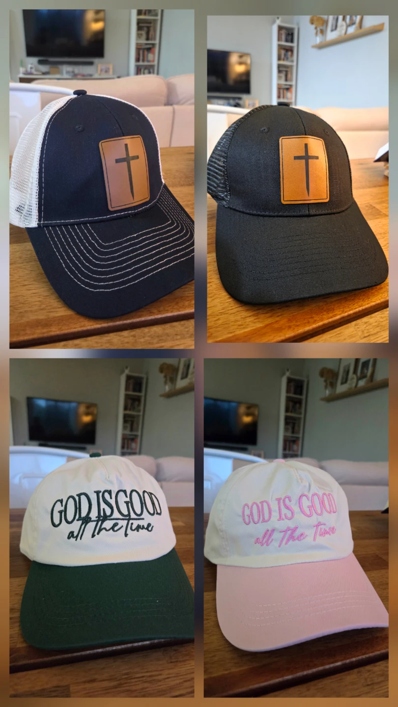 Engraved Cross Jesus Hat – Men *new