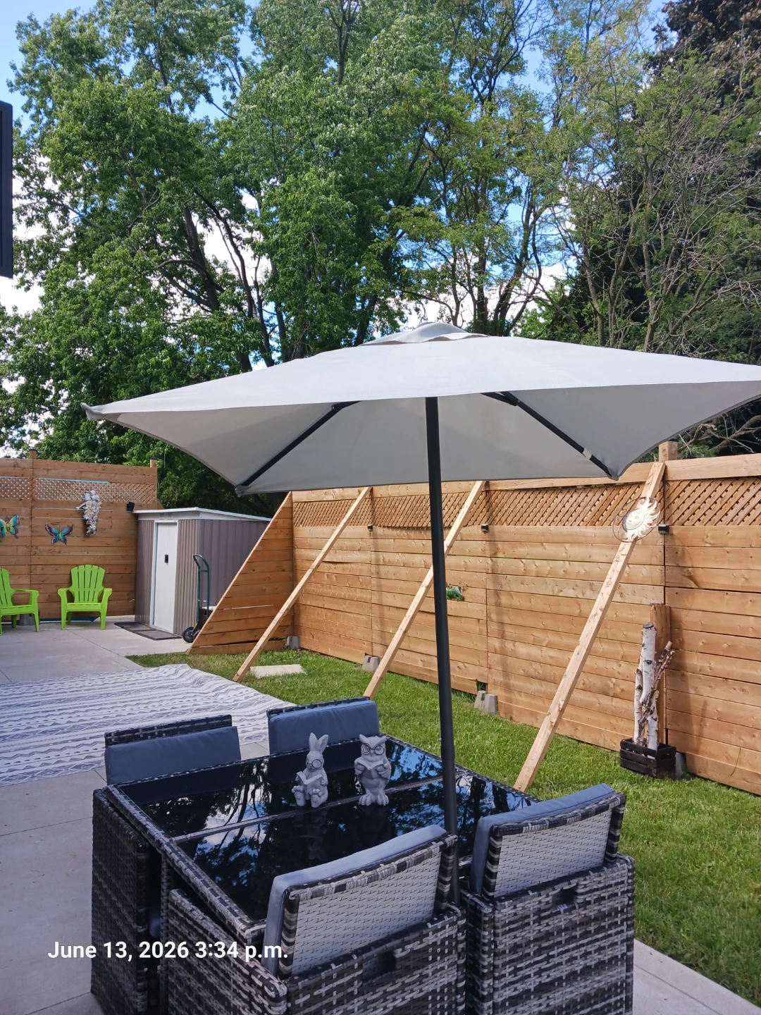 Grey Outdoor Patio Umbrella