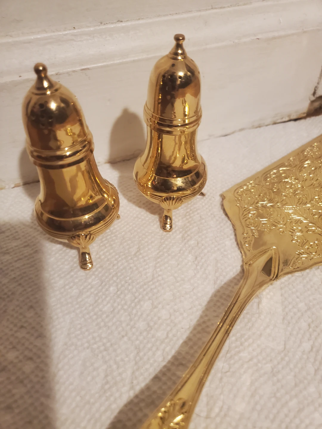 Gold Tone Cake Server Set with 2 Spreaders - photo 2
