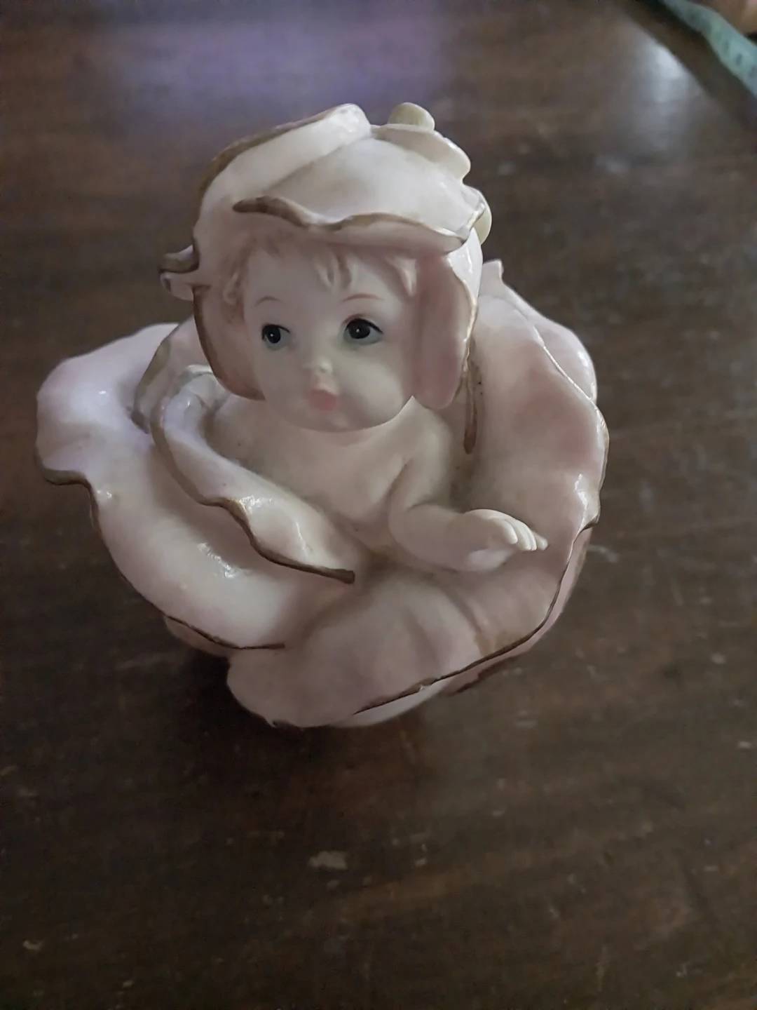 Acrylic Figurine of Baby in Rose