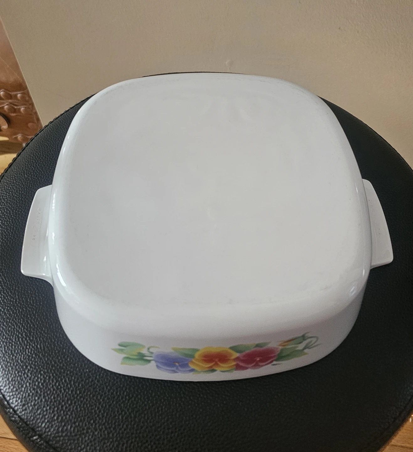 CorningWare White Floral Casserole Dish with Lid - photo 4