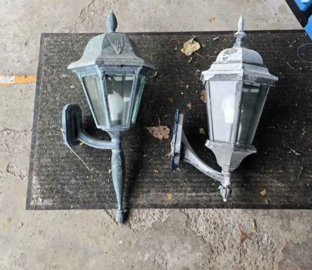 Vintage Outdoor Wall Lantern Lamps (Set of 2)