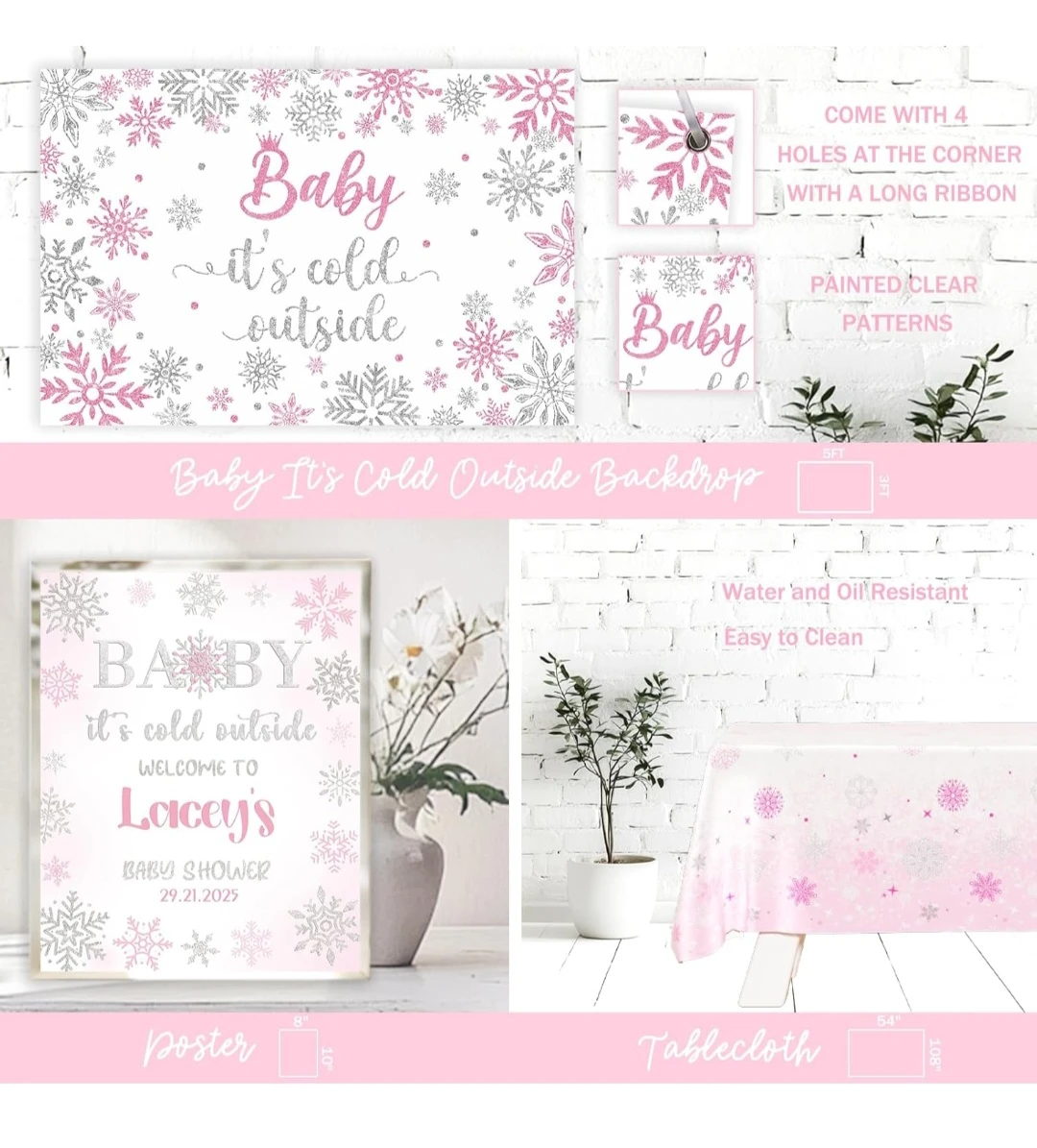 Baby It's Cold Outside Baby Shower Decor Kit - photo 3