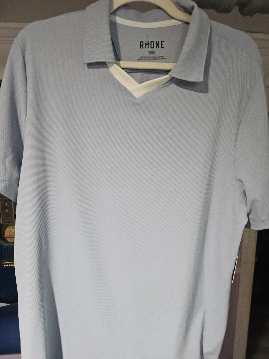 Rhône Men's Light Blue Polo Shirt - Size M/M