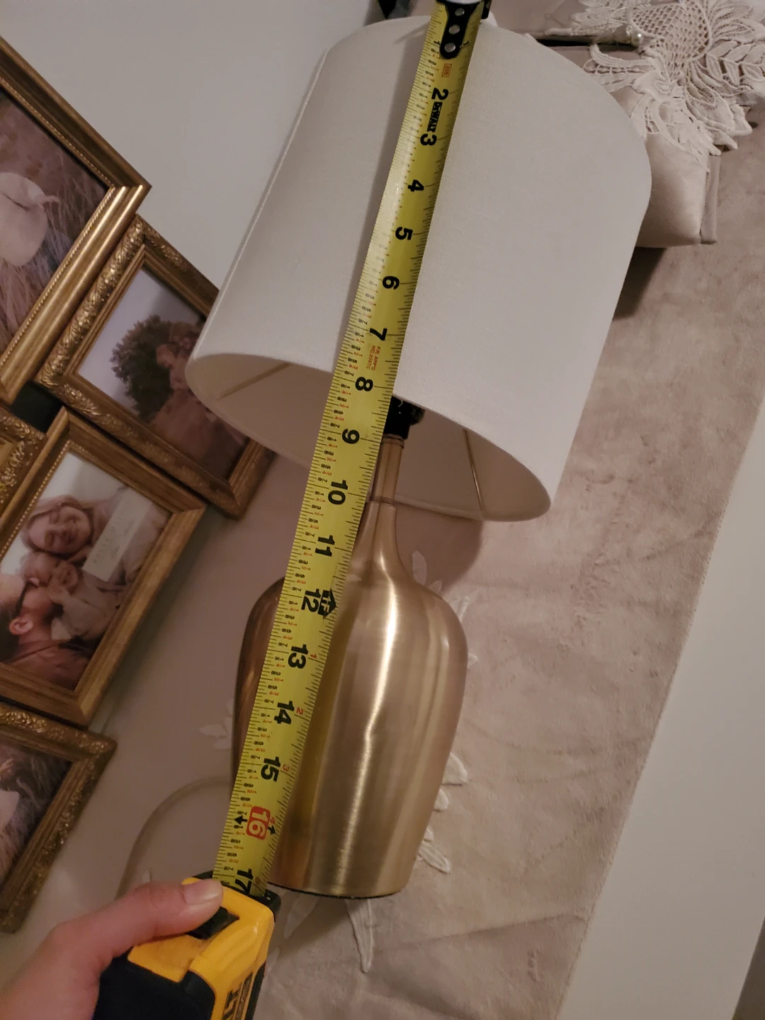 Gold & White Table Lamp