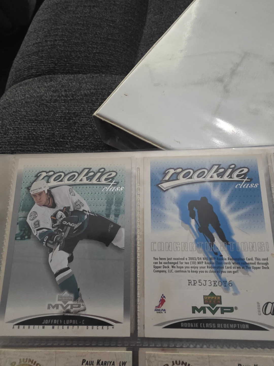 Upper Deck 2003/04 NHL MVP Rookie Redemption Card - photo 3