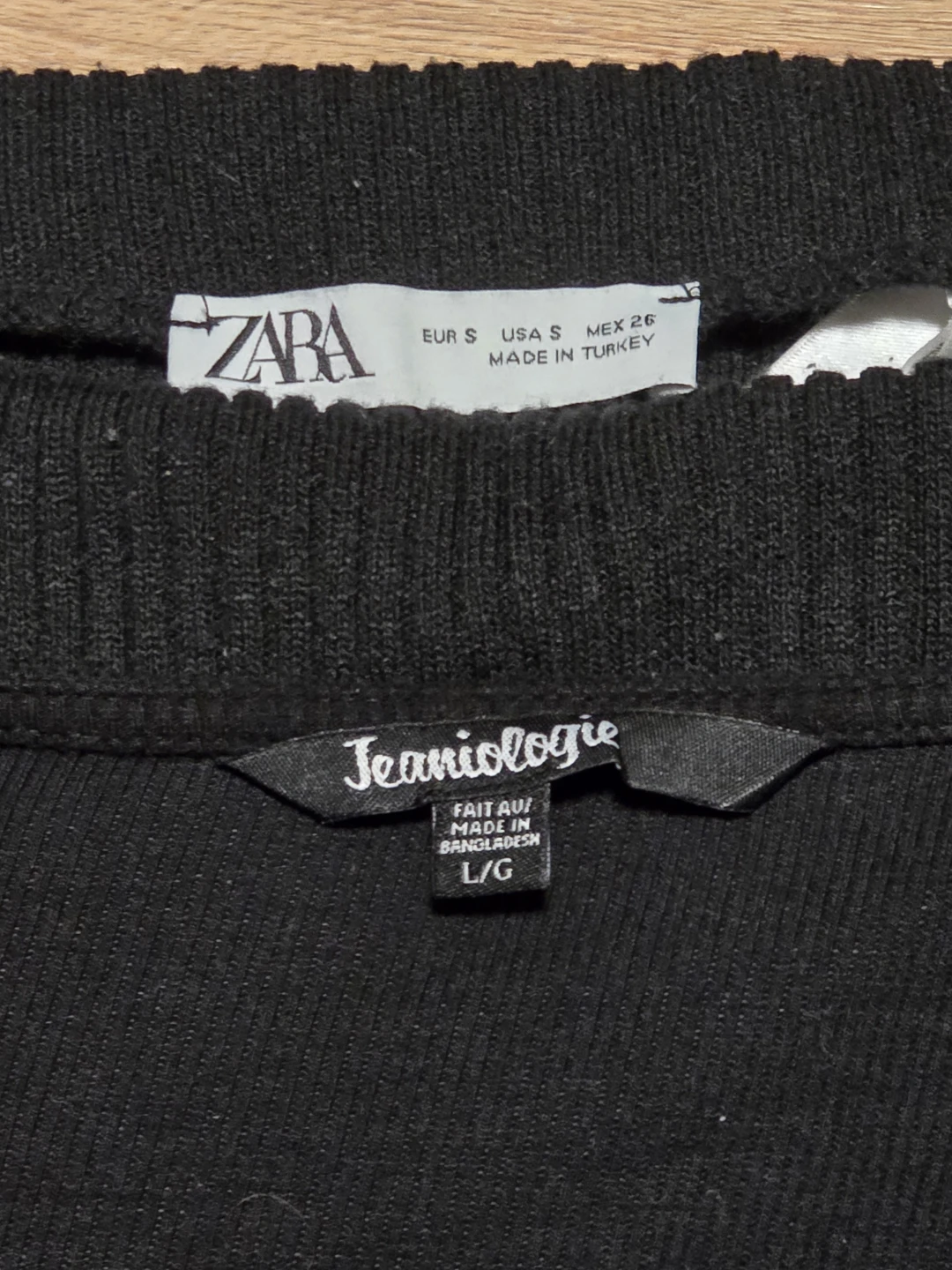 Zara Jeanrologie Black Ribbed Cardigan and Skirt Set - photo 2