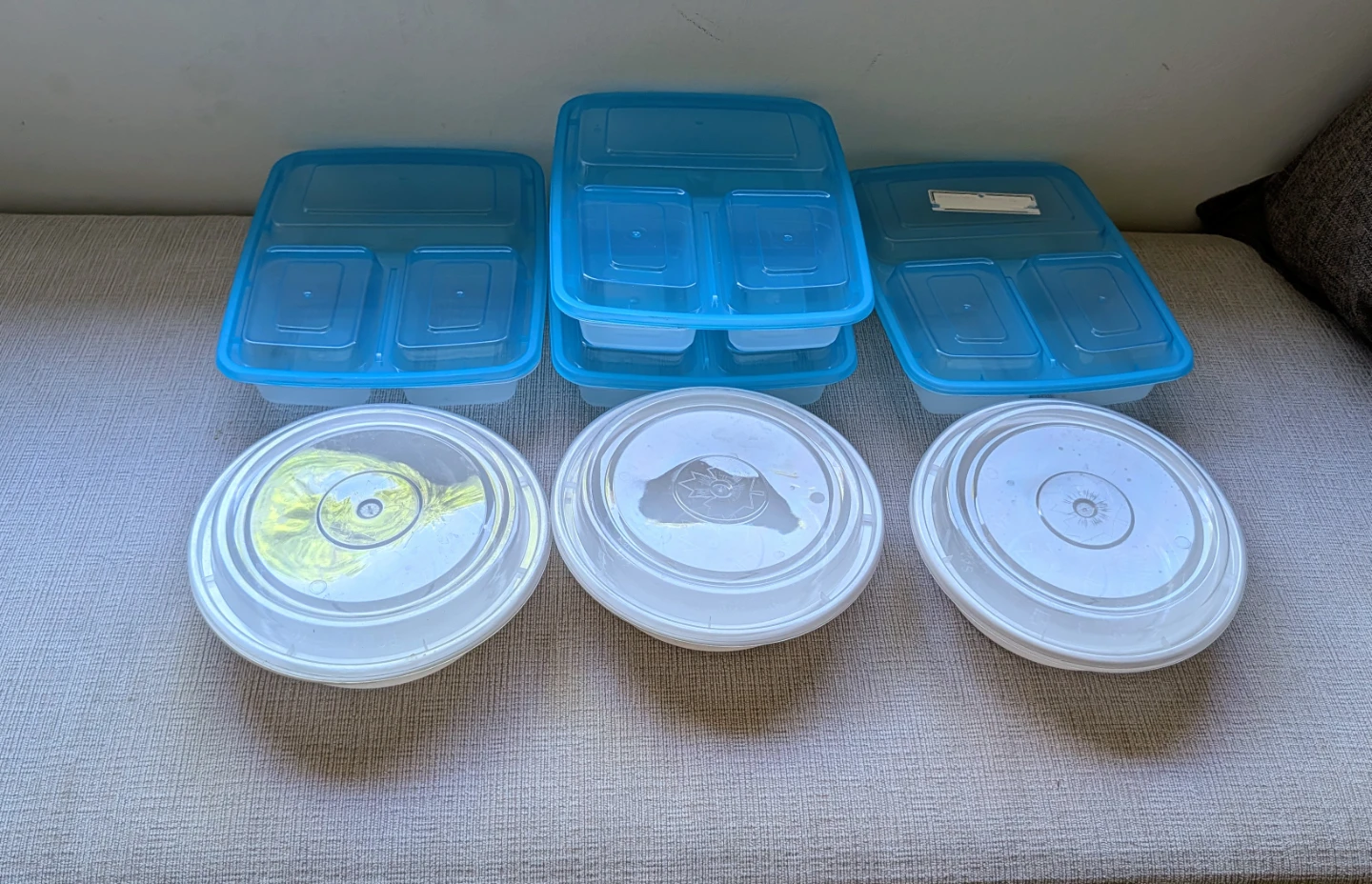 Set of 7 Reusable Food Storage Containers with Lids