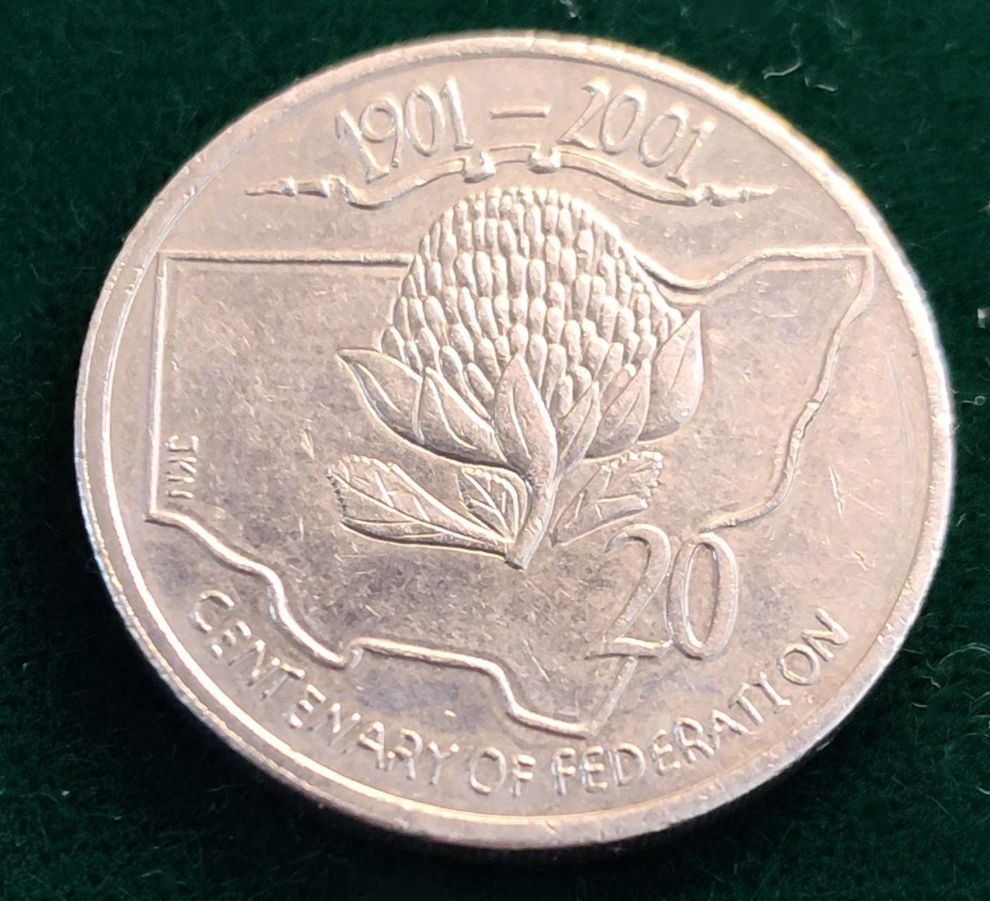 1901-2001 20 Cent Coin - Centenary of Federation