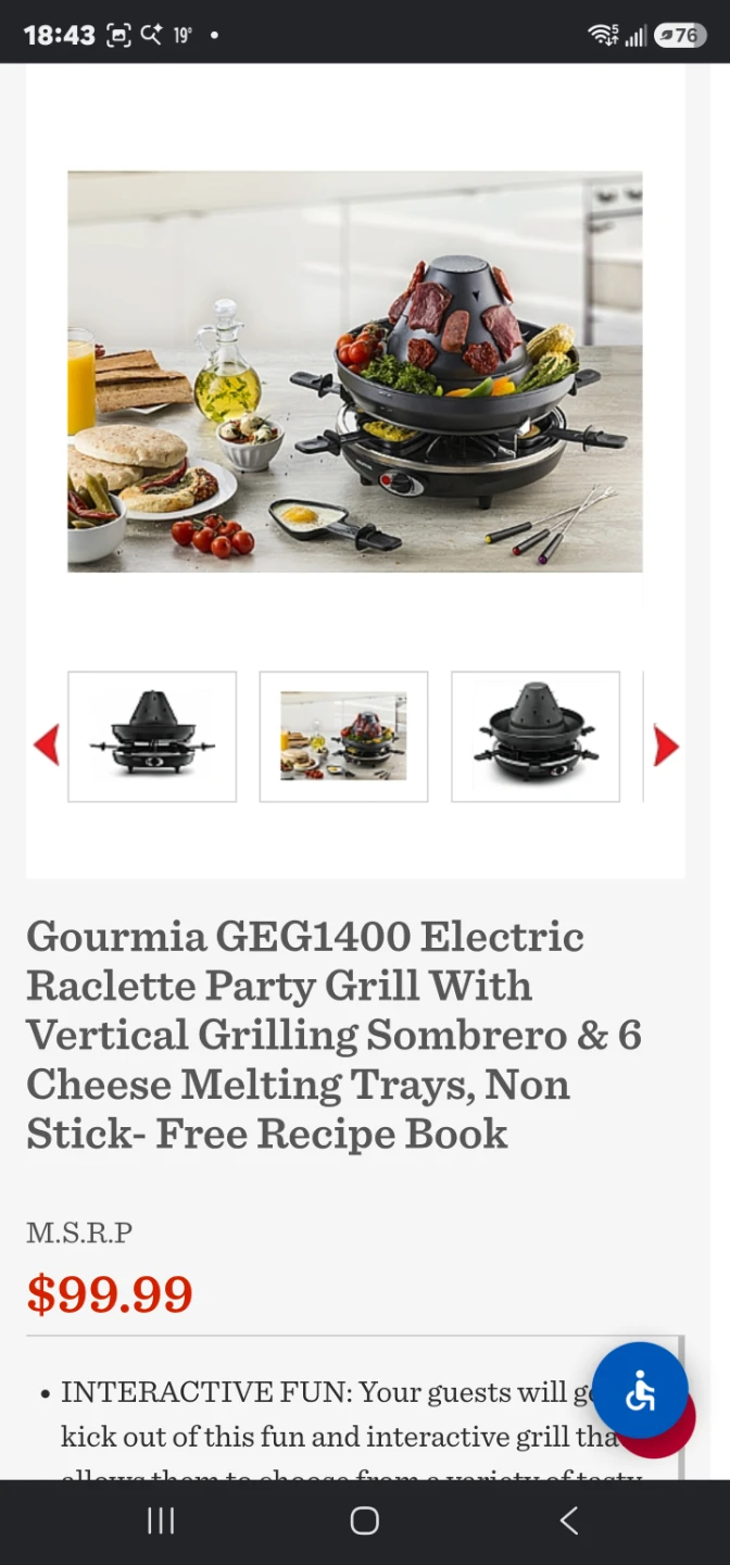 Gourmia GEG1400 Electric Raclette - photo 5