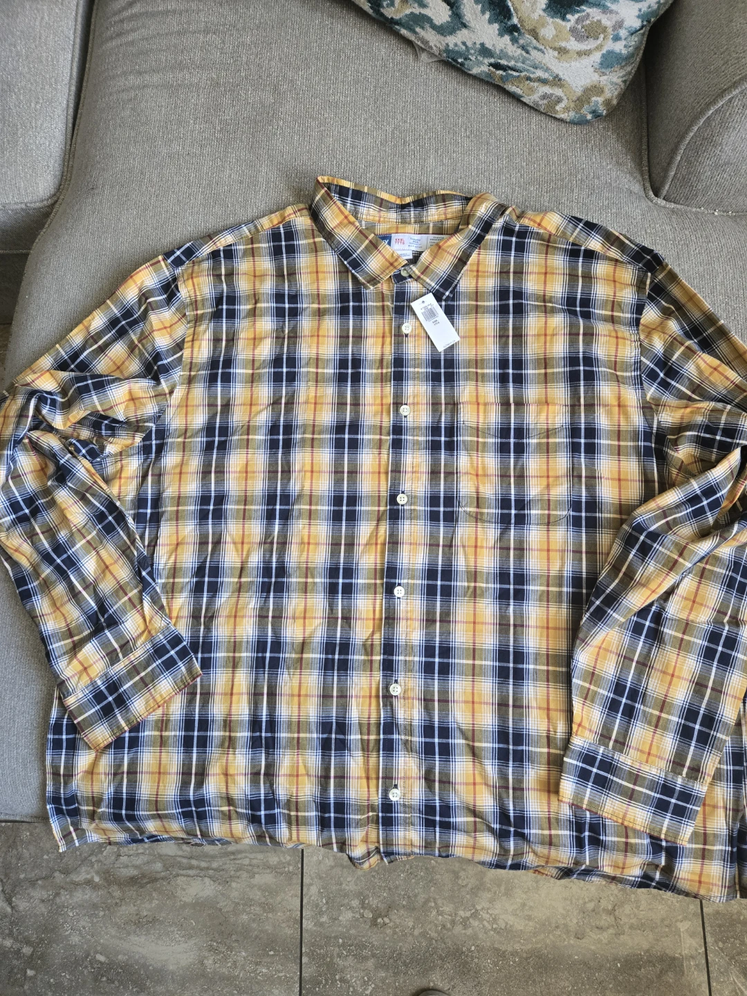 Plaid Button-Up Shirt
