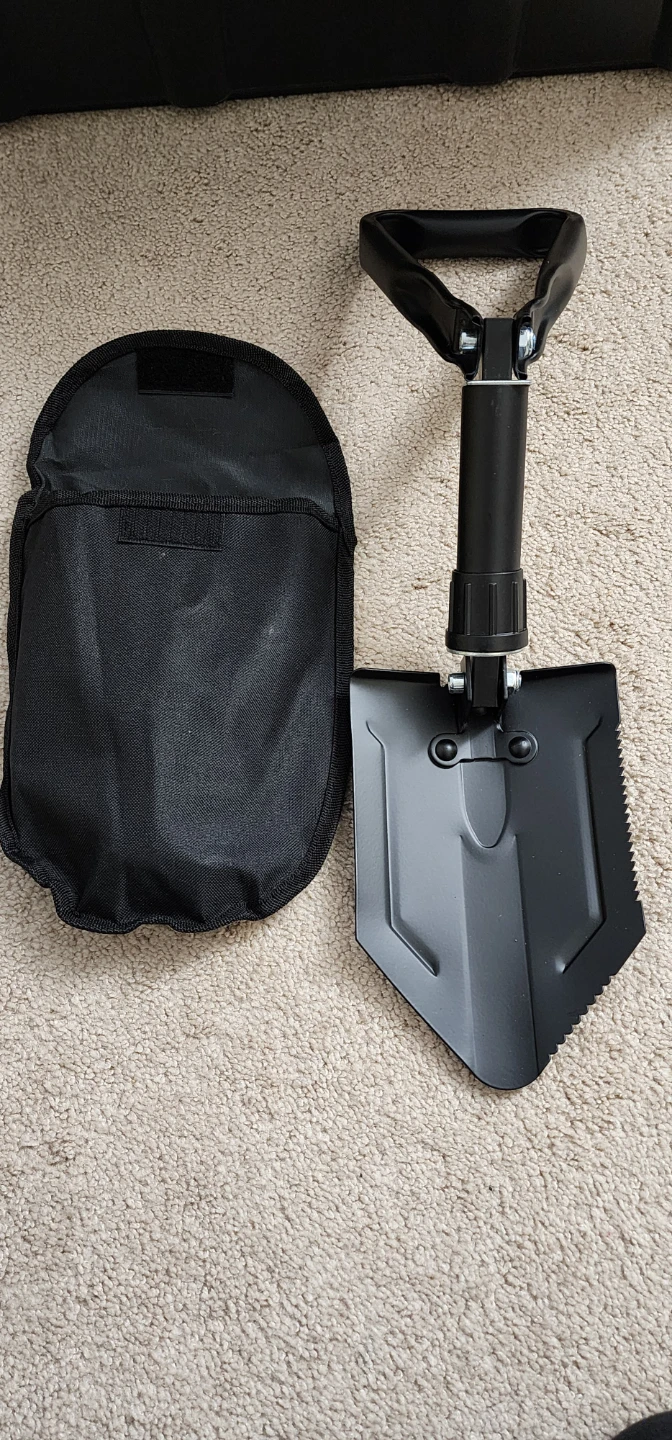 Folding Shovel with Carrying Pouch