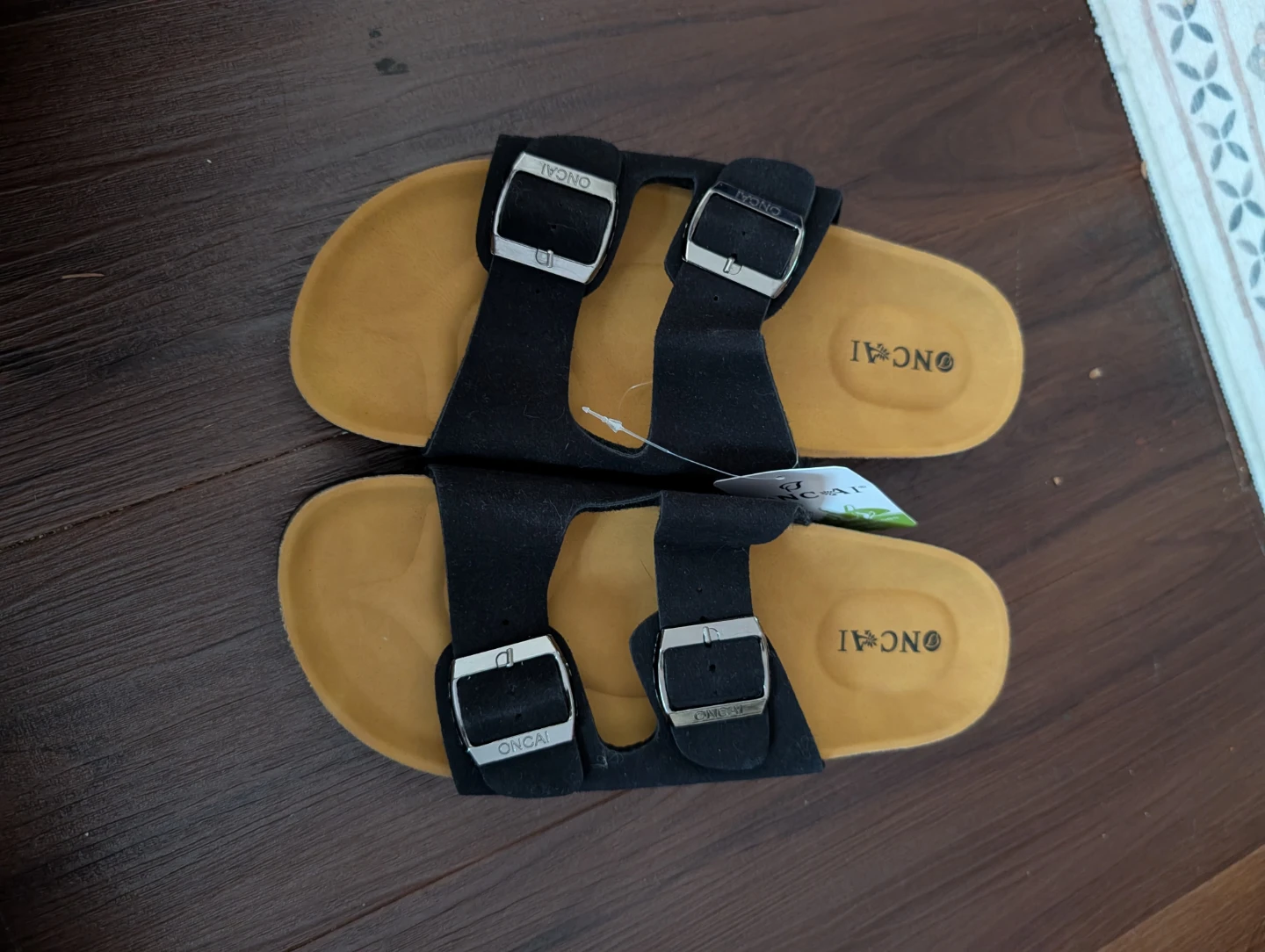 ONCAI Black Double Strap Comfort Sandals - Size 8 - photo 2