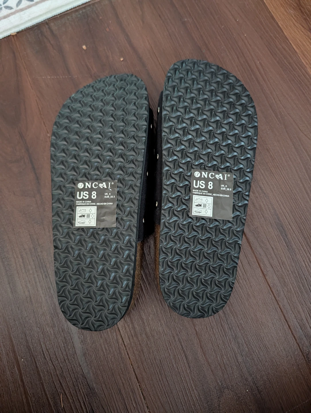 ONCAI Black Double Strap Comfort Sandals - Size 8 - photo 3
