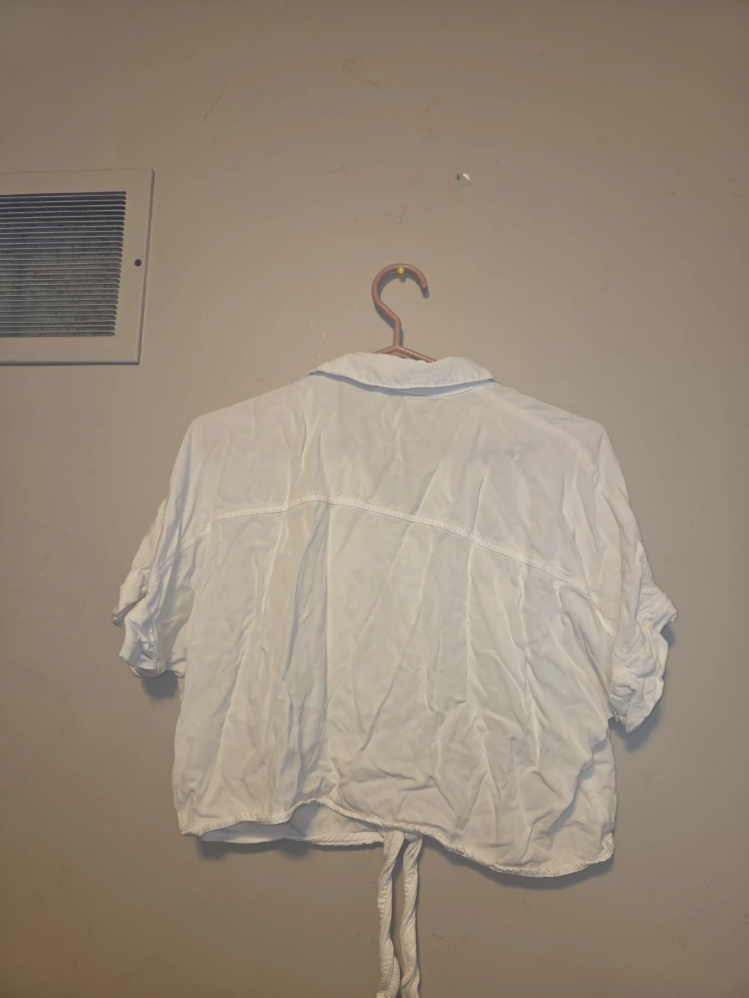 White Tie-Front Button-Up Shirt - photo 2
