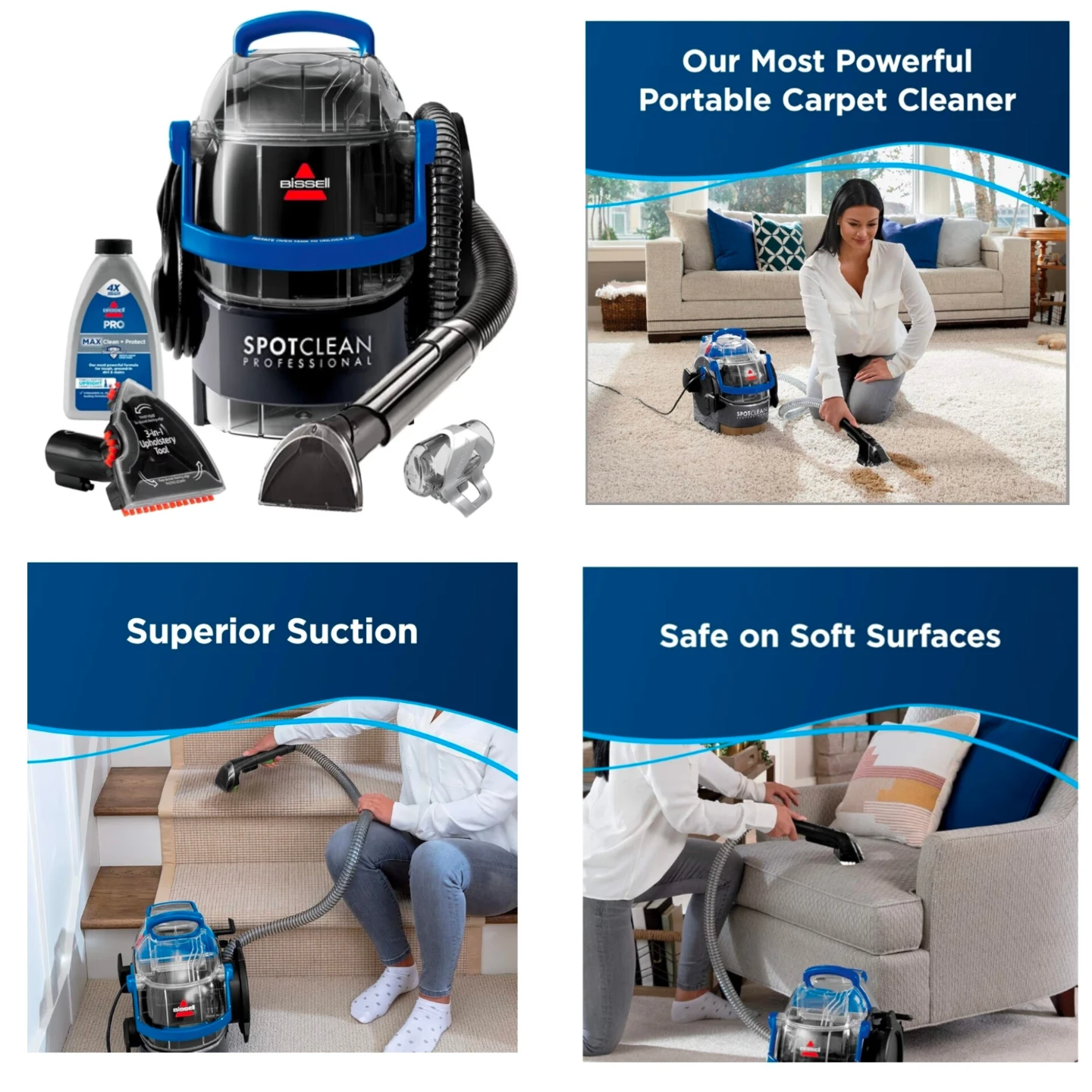 BISSELL SpotClean Pro Carpet & Upholstery Cleaner - Used Once