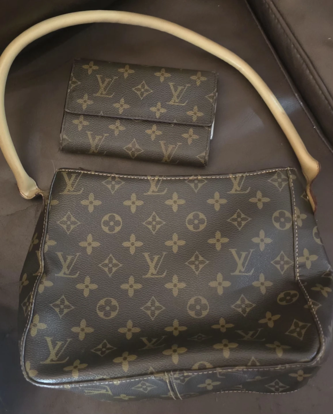 Louis Vuitton Monogram Shoulder Bag and Wallet Set