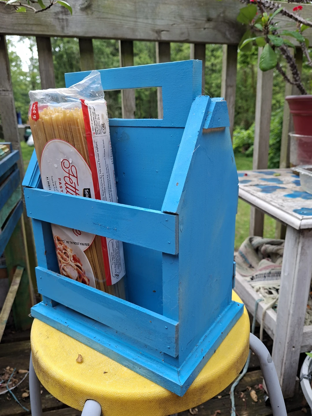 Blue Wooden Caddy - photo 3