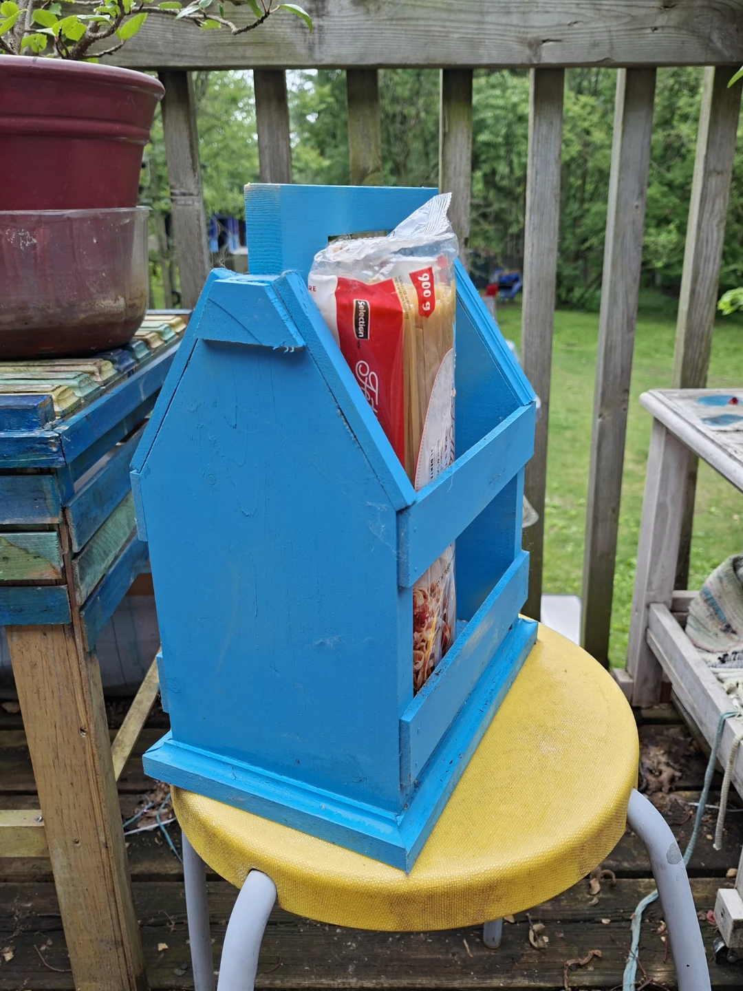 Blue Wooden Caddy - photo 4