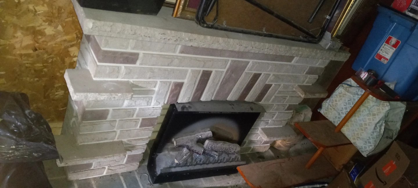Electric Fireplace with Stone Mantle - photo 5