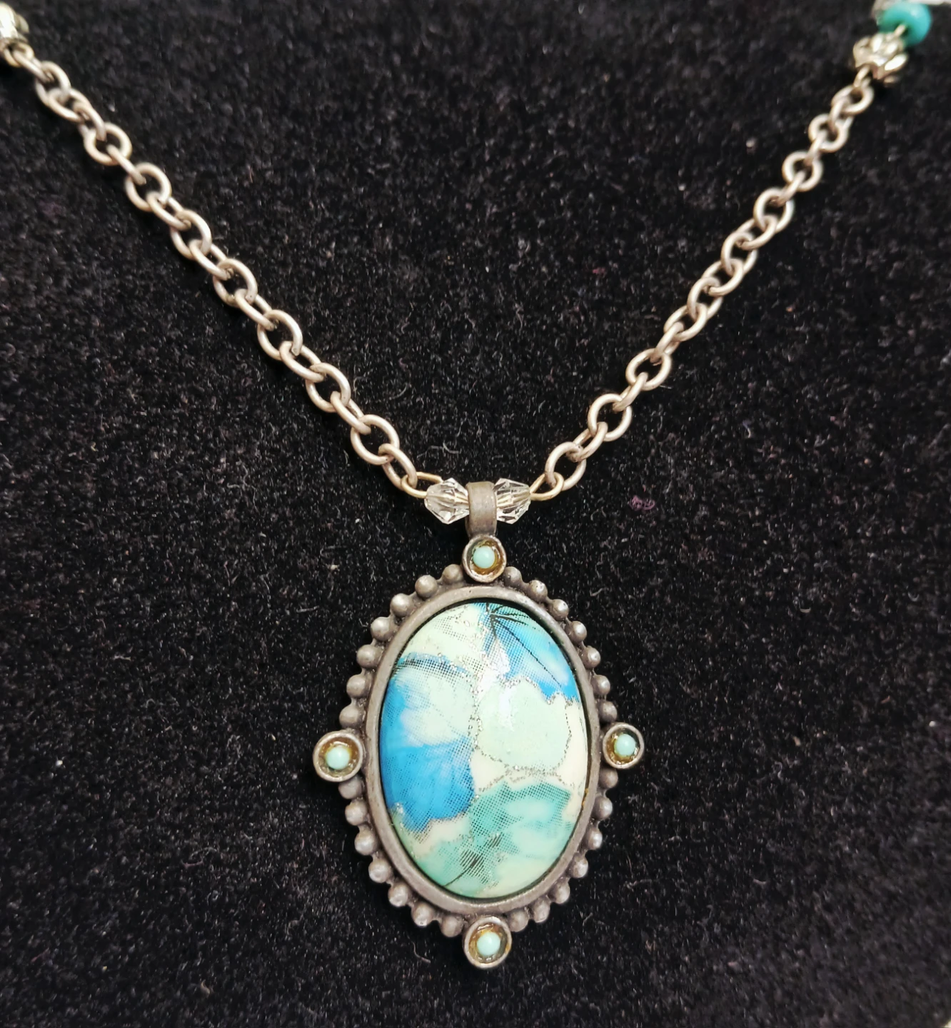 Turquoise Necklace and Earring Set - photo 3